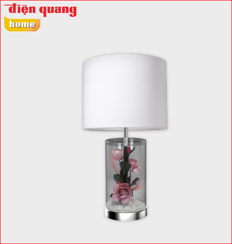 Đèn thủy tinh trang trí Điện Quang ĐQ DCL05PI WW ( thân hình trụ, hoa hồng, bóng LED, Warmwhite )